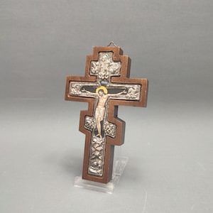 Religious  Byzantine / Eastern Orthodox cross - Silver 999