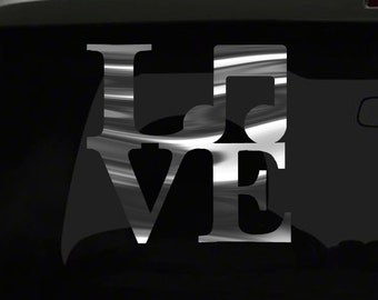 Love Music Sticker Music Forever Love Life MP3 all chrome and regular vinyl color choices