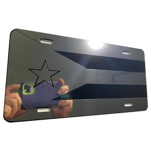 Puerto Rico Flag Heavy Duty Aluminum License Plate S4