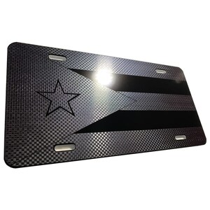 Tactical Puerto Rico Flag Heavy Duty Aluminum License Plate G Metal Blk