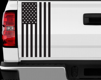 US American Flag sticker All size Regular & Chrome Mirror Vinyl Colors