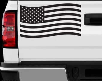 US American Flag sticker All size Regular & Chrome Mirror Vinyl Colors