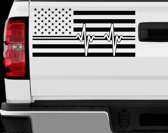 US American Flag sticker All size Regular & Chrome Mirror Vinyl Colors