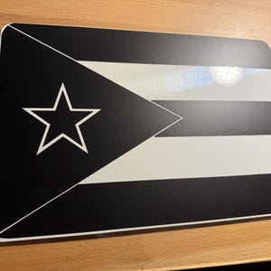 Black Puerto Rico Flag Aluminum sign many options to pick