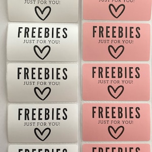 Freebie Stickers for Small Business Packaging, Thermal Stickers, 2.25 x 1.25", Free Item Stickers