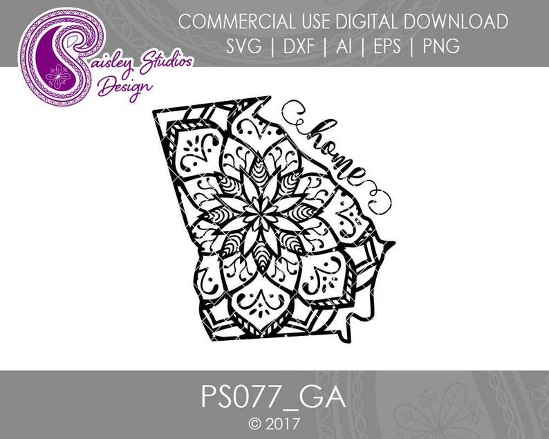 Download Georgia Svg File Ps077 Silhouette Files Georgia State Svg Georgia State Pride Georgia Mandala Svg Svg