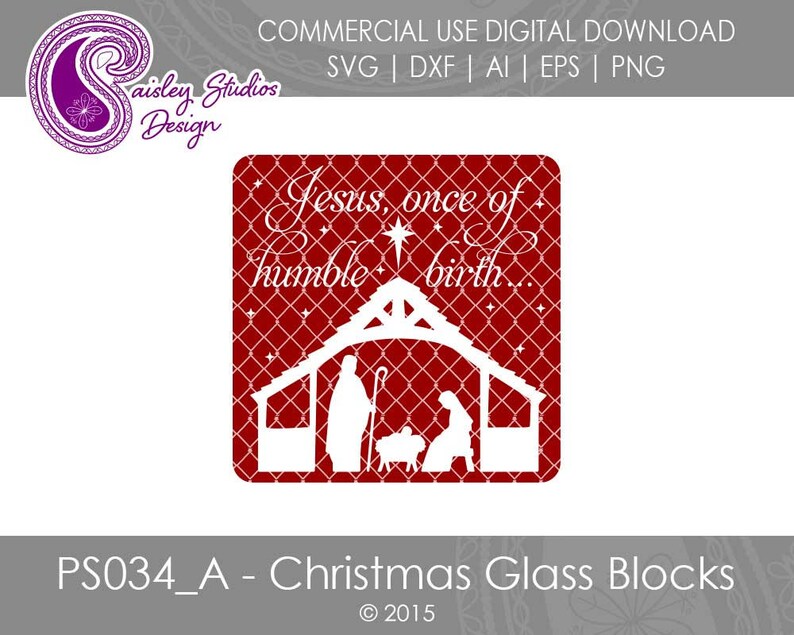 Download Christmas SVG Files Glass Block SVG Files Merry and Bright ...
