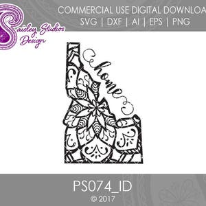 Idaho Mandala Svg, Idaho State SVG, Idaho SVG, Idaho State Pride, Idaho SVG Cut File, Svg Files, Silhouette Cut File, Cricut Cut File