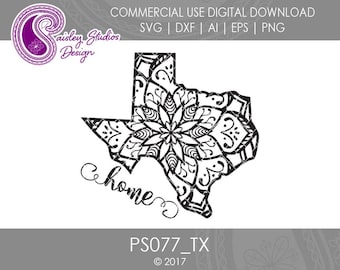 Texas Mandala Svg, Texas State SVG, Texas SVG, Texas State Pride, Texas SVG Cut File, Svg Files, Silhouette Cut File, Cricut Cut File, PS077