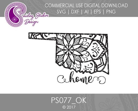 Oklahoma Mandala Svg Oklahoma State Svg Oklahoma Svg Etsy