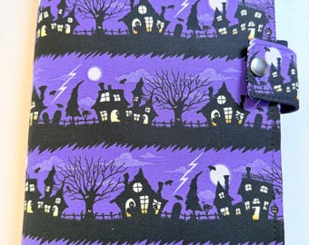 SNAP Closure LEUCHTTURM1917 Leuchtturm Hobonichi Cousin A5 Sized Book Cover Style Haunted House Fabric Planner Cover