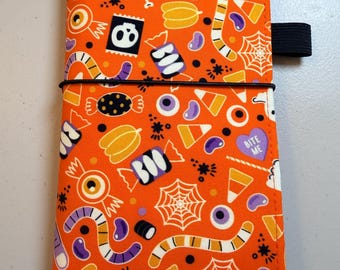 ELASTIC Closure Hobonichi Weeks / MegaWeeks Sized Spooktacular Treats Fabric Planner Cover