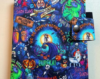 SNAP Closure Hobonichi A6 Nightmare Quotes Fabric Planner Book Cover