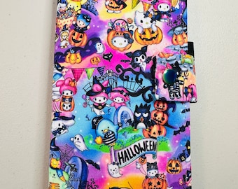 Hobonichi Weeks / Mega Weeks/ PP Weeks Sized Kawaii Spooky Friends Fabric SNAP Closure Planner Cover