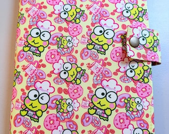 SNAP Closure LEUCHTTURM1917 Leuchtturm Hobonichi Cousin A5 Sized Book Cover Style Kawaii Donut Frog Fabric Planner Cover