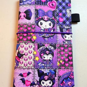 ELASTIC Closure Hobonichi Weeks / MegaWeeks Sized Kawaii Mischief Patchwork Fabric Planner Cover
