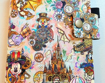 SNAP Closure Hobonichi A6 Steampunk Magic Fabric Planner Book Cover