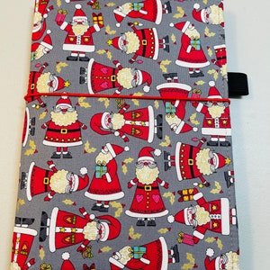 ELASTIC Closure LEUCHTTURM1917 Leuchtturm Hobonichi Cousin A5 Sized Book Cover Style Father Christmas Fabric Planner Cover