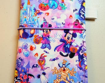 ELASTIC Closure Hobonichi Weeks / MegaWeeks Sized Pastel Halloween Fabric Planner Cover