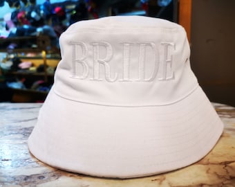 Quality Bride Hats Bucket Hat | Bride to Be Summer Hat | Bachelorette Hats | Groom Bucket Hat for Grooms Couples | Honeymoon Hat for Bride