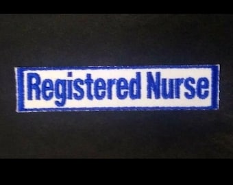 Registered Nurse Duty Patch |  Sew on Custom Patch | Uniform Patch | Embroidered Tag