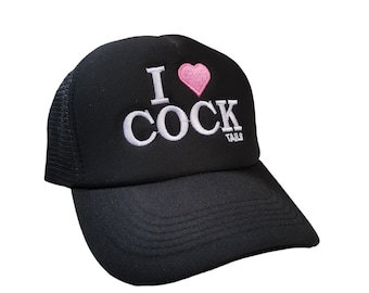 I Love Cocktails Funny Cap For Adult // Quality Embroidered // Custom Colour // Choose from Flat Brim / Baseball / Trucker Mesh //