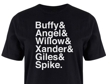 Buffy & Angel and Willow and Xander and Giles and Spike Vampire Slayer Unisex T-Shirt
