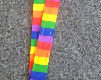 Rainbow fabric lanyard , swivel clip,pride,teacher gifts,nurse, doctor, nursery assistant,school
