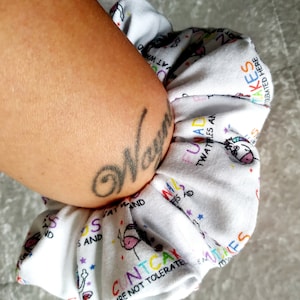 Profanity Print Scrunchie: Adult Humor Hair Tie