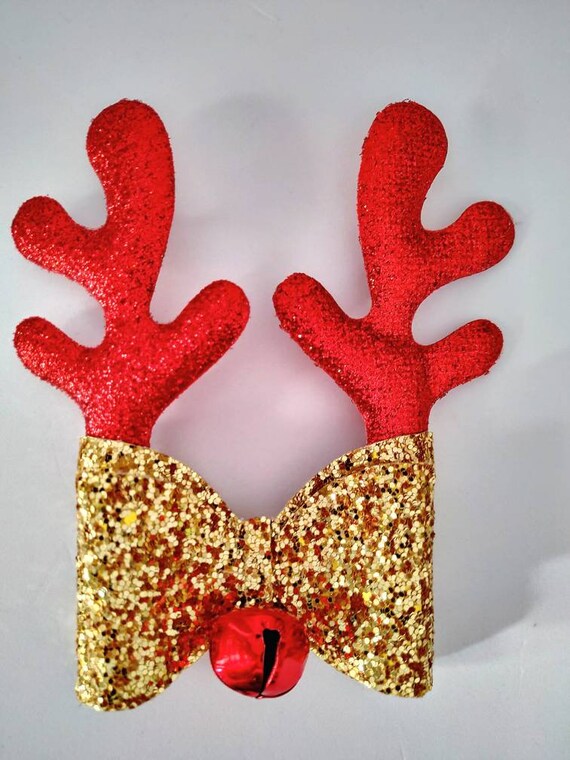 Jingle Bells Large Red Bow Headband
