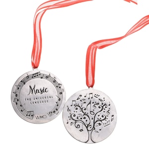 Music Christmas Ornament - Music Teacher Gift - Piano Teacher Gift - Musician Gift by Whitney Howard Designs