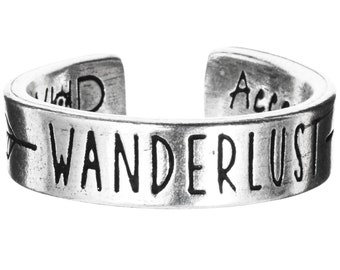 Wanderlust Ring - Gift for Travelers, Gift for Travel Lovers, Adventurer Gift, Wanderlust Gift, Inspirational Gift. Whitney Howard Designs