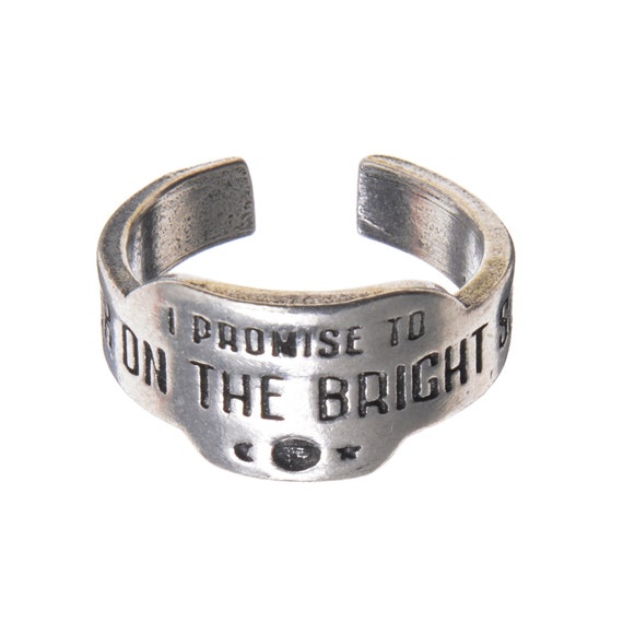 Daily Reminder Gift for Friend Positive Vibes Gift Look On The Bright Side Promise Ring Inspirational Jewelry Whitney Howard Designs