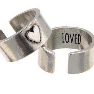 Loved Pewter Ring Gift for Her, Him, Mom. Whitney Howard Designs