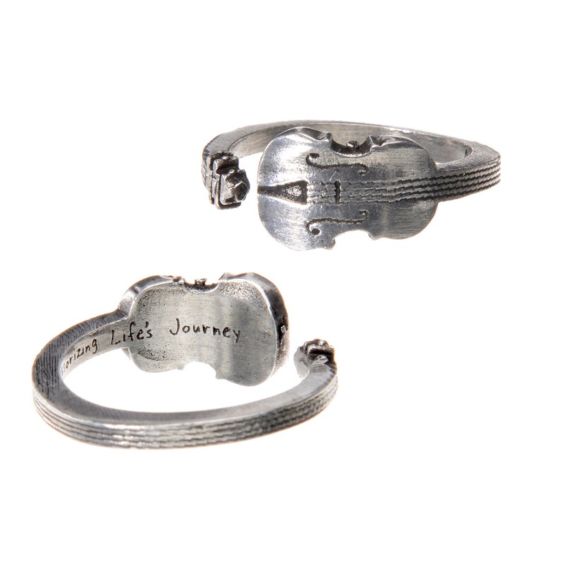 🎁BUY 2 FREE SHIPPING🎁Musician Gift, Violin Gift, Personalized Violin Ring, Fun Birthday Day Gift for Music Lovers