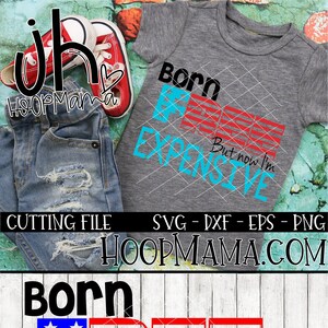 Born Free But Now Im Expensive SVG DXF eps and png Files for Cutting Machines Cameo 4th of July