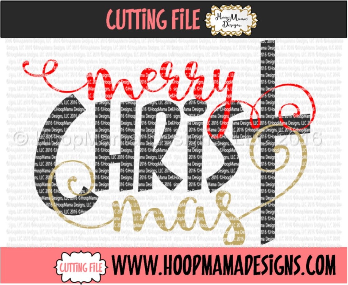 Merry Christmas SVG DXF Eps and Png Files for Cutting Machines Cameo or ...