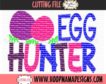 Egg Hunter BOY SVG DXF eps y png Archivos para cortar máquinas Cameo o Cricut cola de conejo de Pascua