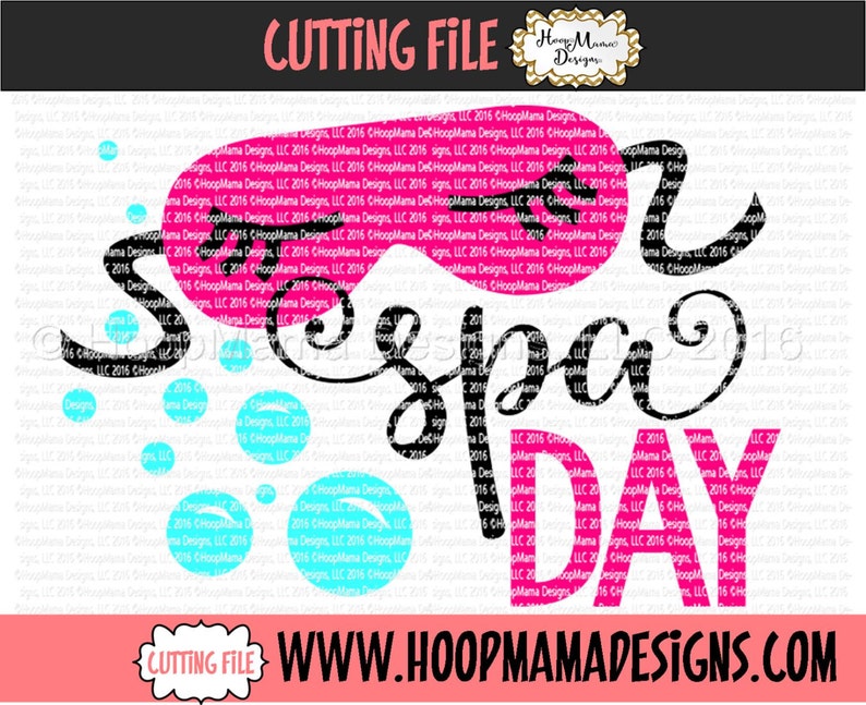 Spa Day SVG DXF eps and png Files for Cutting Machines Cameo or Cricut image 1