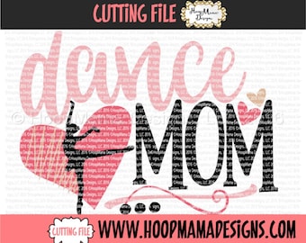 Ballet SVG Design Cutting File, Dance Mom, SVG DXF eps and png Files for Cutting Machines, Ballerina Dancer