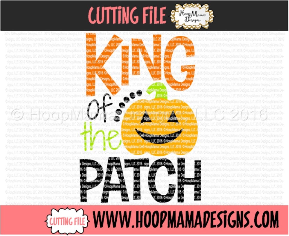 King of The Patch with Pumpkin Halloween SVG DXF eps and png Files fo…