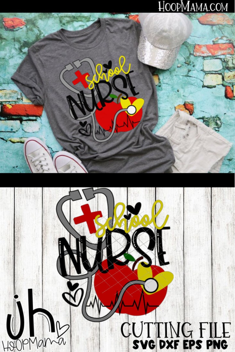 Download School Nurse SVG Cutting File School Nurse With Apple and ...
