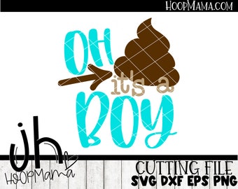 Oh Poop It's A Boy - TOILET PAPER Gag Gift -  SVG dxf eps and png Files for Cutting Machines Cameo or Cricut