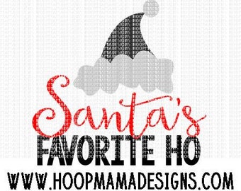 Santas Favorite Ho Christmas SVG DXF eps and png Files for Cutting Machines Cameo or Cricut