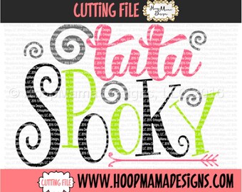 Halloween SVG,Tutu Spooky, Halloween SVG DXF eps and png Files for Cutting Machines Cameo or Cricut