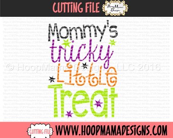 Mami's Tricky Little Treat SVG DXF EPS y png Archivos para máquinas de corte Cameo o Cricut Halloween Cutting Files