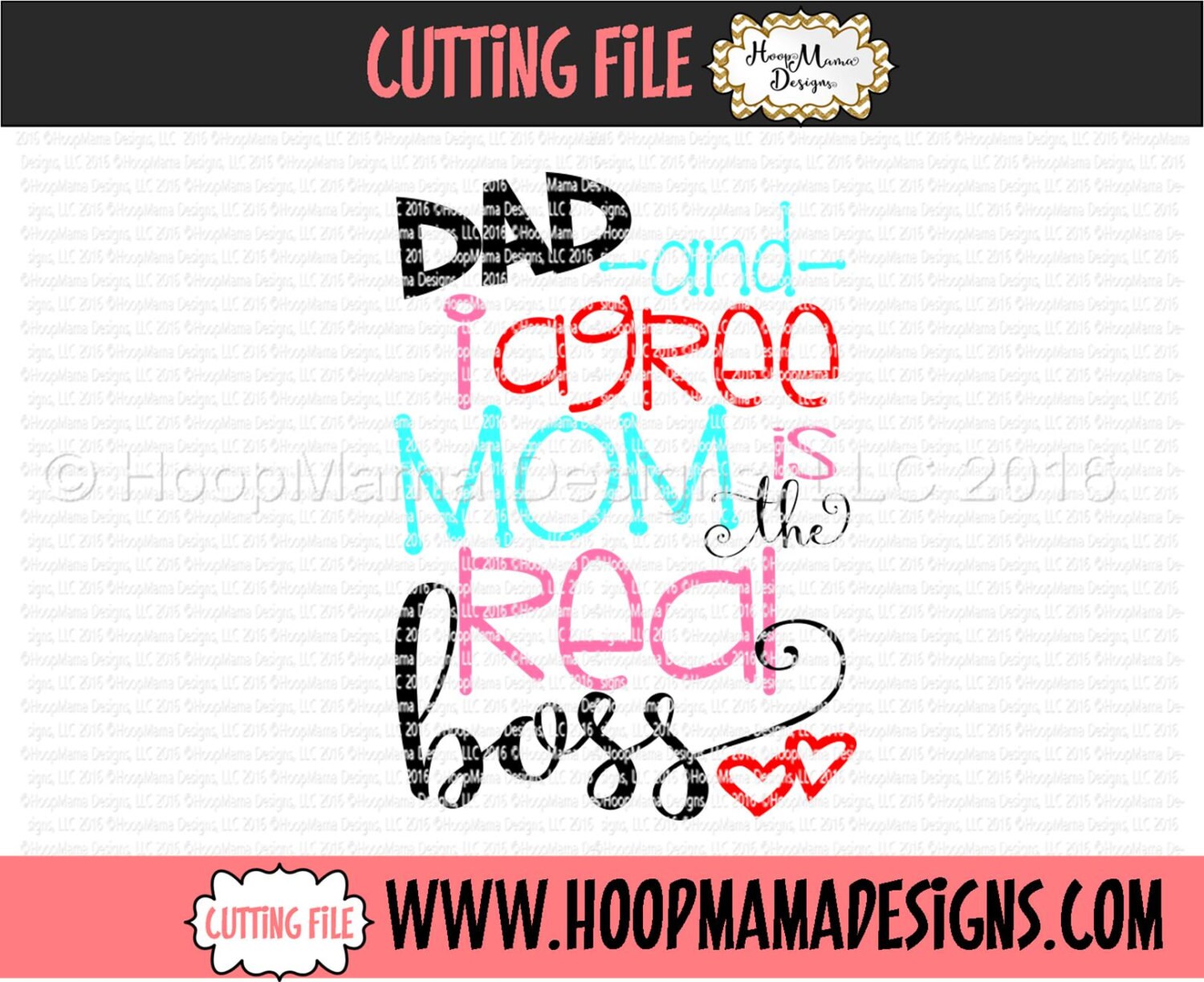 Download Dad and I Agree Mom Is The Real Boss SVG DXF eps and png Files | Etsy