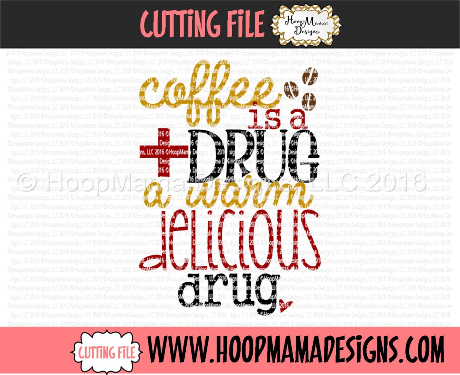 Coffee is A Drug a Warm Delicious Drug SVG DXF Eps and Png Etsy