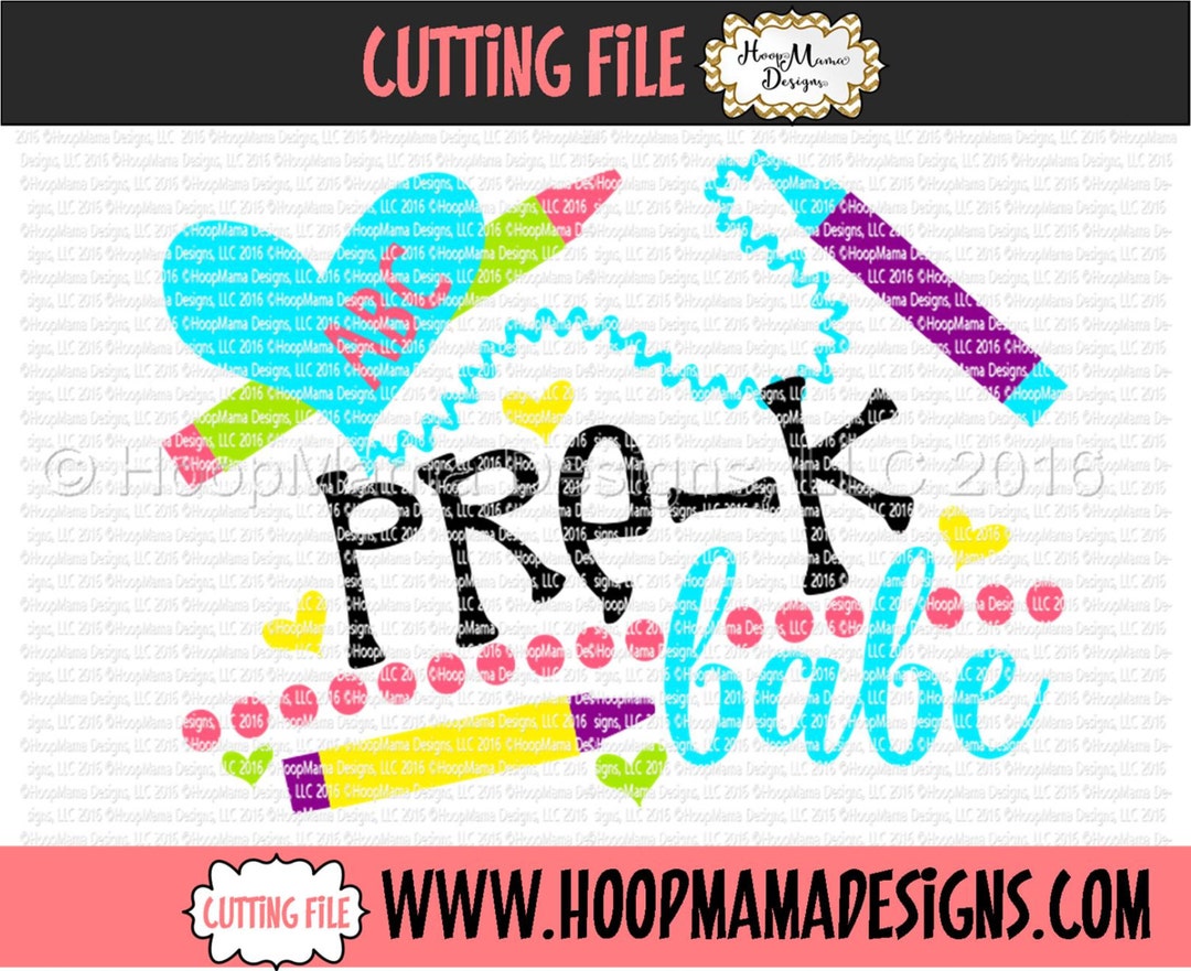 Pre K Babe SVG DXF Eps and Png Files for Cutting Machines Cameo or ...