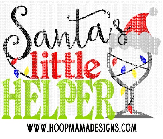 Download Santas Little Helper Christmas Wine Glass Santa Hat Svg Dxf Etsy PSD Mockup Templates